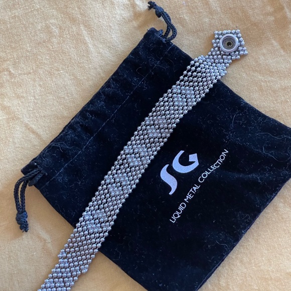 SG Liquid Metal Silver Bracelet